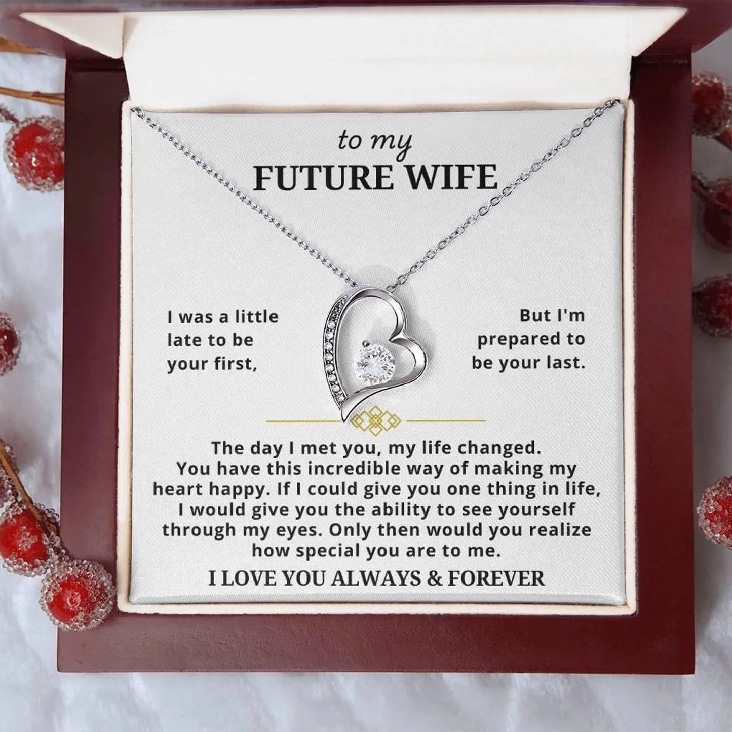 TO MY WIFE - GIFT FROM HUSBAND - Forever Love Necklace