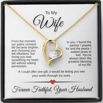TO MY WIFE - GIFT FROM HUSBAND - Forever Love Necklace