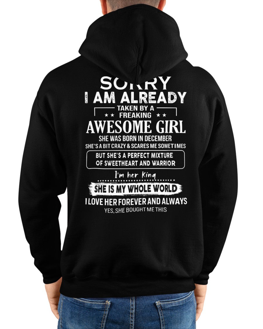 December - Awesome girl - Perfect gift for your boyfriend - (SKU04-86-12) - From Wife NINA12