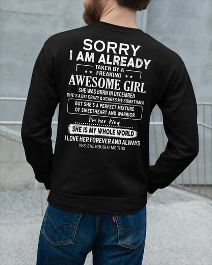 December - Awesome girl - Perfect gift for your boyfriend - (SKU04-86-12) - From Wife NINA12