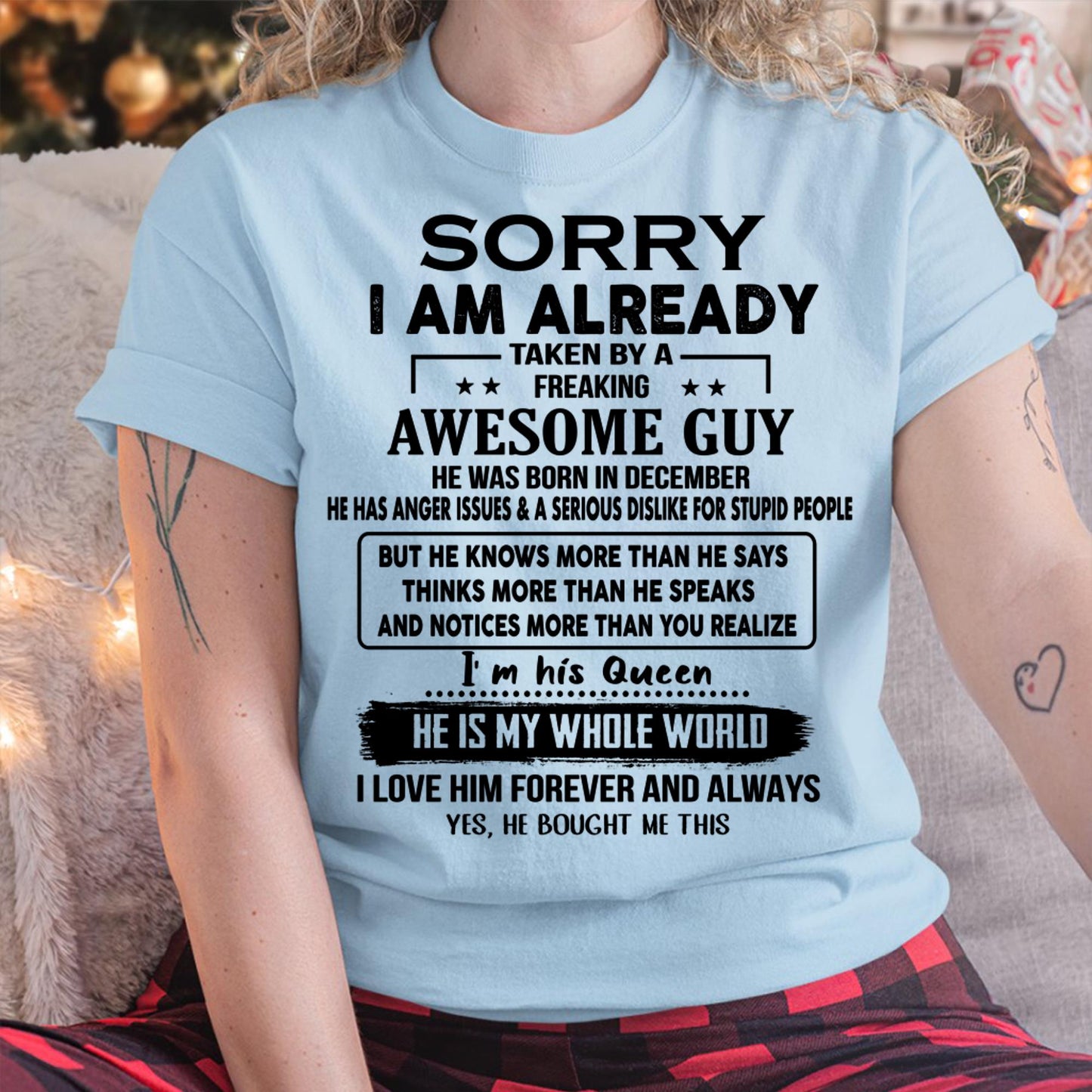 December - Awesome Guy - Perfect gift for your girlfriend or wife From Husband - NINA12 (SKUT08-11-12)