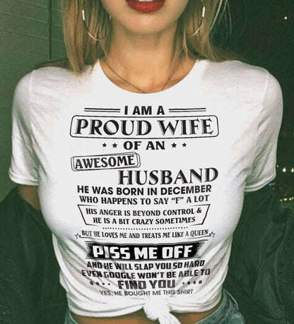 DECEMBER - HE WILL SLAP YOU SO HARD EVEN GOOGLE WON’T BE ABLE TO FIND YOU - FROM HUSBAND - NINA12 (SKU2602-81-12)