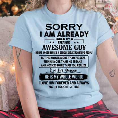 Awesome Guy - Perfect gift for your girlfriend or wife from husband - NINA00 (SKUT08-11-00)