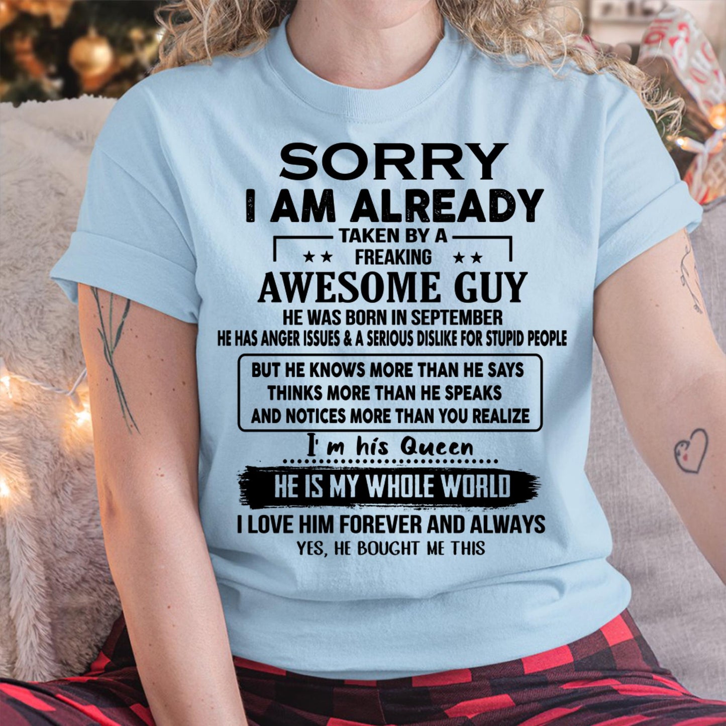 September - Awesome Guy - Perfect gift for your girlfriend or wife  From Husband - NINA09 (SKUT08-11-09)