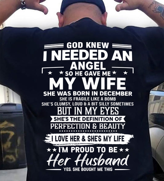 DECEMBER – IN MY EYES SHE'S THE DEFINITION OF PERFECTION & BEAUTY I LOVE HER & SHE'S MY LIFE – FROM WIFE – NINA12 (SKU26T-01171-12)