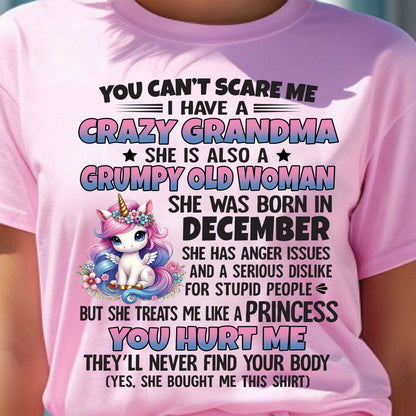 DECEMBER - YOU CAN'T SCARE ME - GIFT FROM GRANDMA - NINA12 (SKU09-106-12)