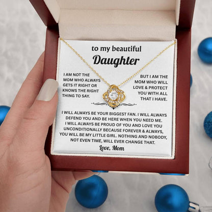 TO MY DAUGHTER FROM MOM - Love Knot Necklace
