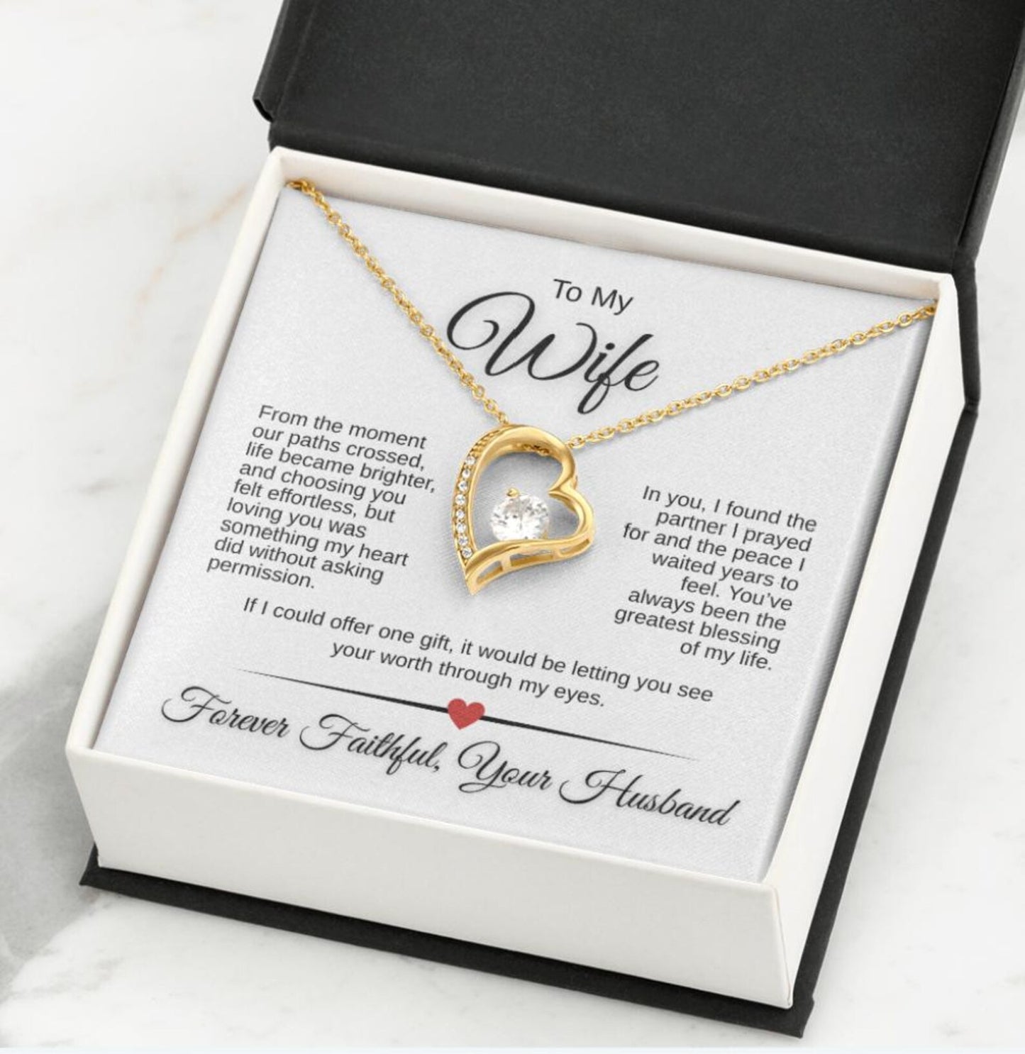 TO MY WIFE - GIFT FROM HUSBAND - Forever Love Necklace