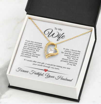 TO MY WIFE - GIFT FROM HUSBAND - Forever Love Necklace