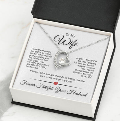 TO MY WIFE - GIFT FROM HUSBAND - Forever Love Necklace