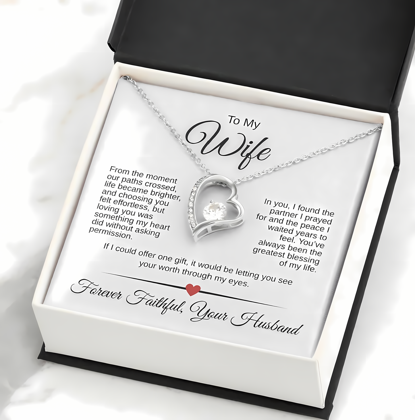 TO MY WIFE - GIFT FROM HUSBAND - Forever Love Necklace