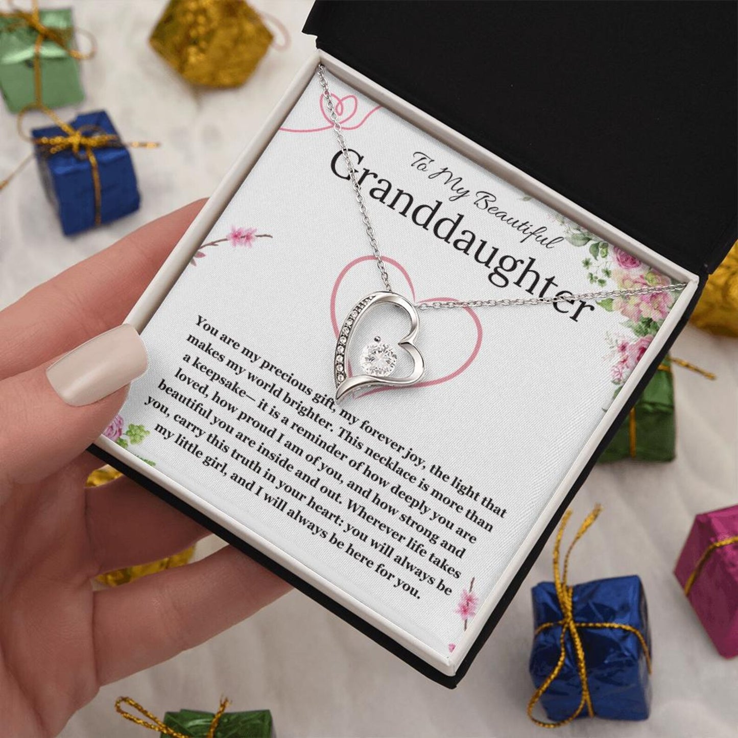 TO MY GRANDDAUGHTER  - GIFT FROM GRANDPA - Forever Love Necklace