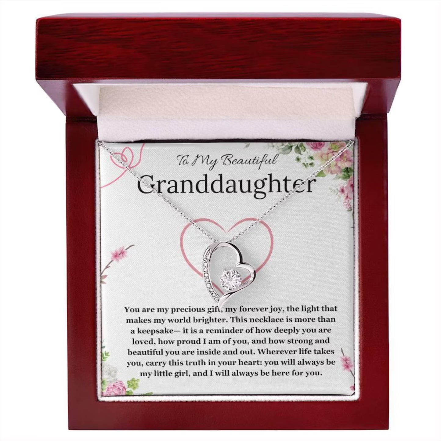 TO MY GRANDDAUGHTER  - GIFT FROM GRANDPA - Forever Love Necklace