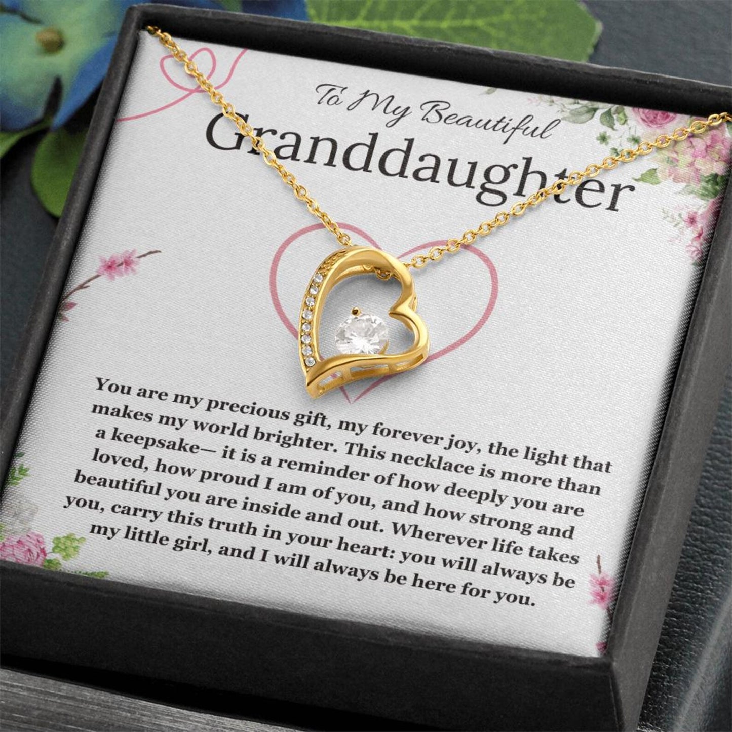 TO MY GRANDDAUGHTER  - GIFT FROM GRANDPA - Forever Love Necklace