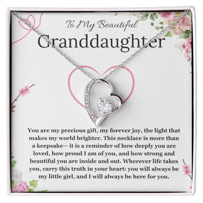 TO MY GRANDDAUGHTER  - GIFT FROM GRANDPA - Forever Love Necklace
