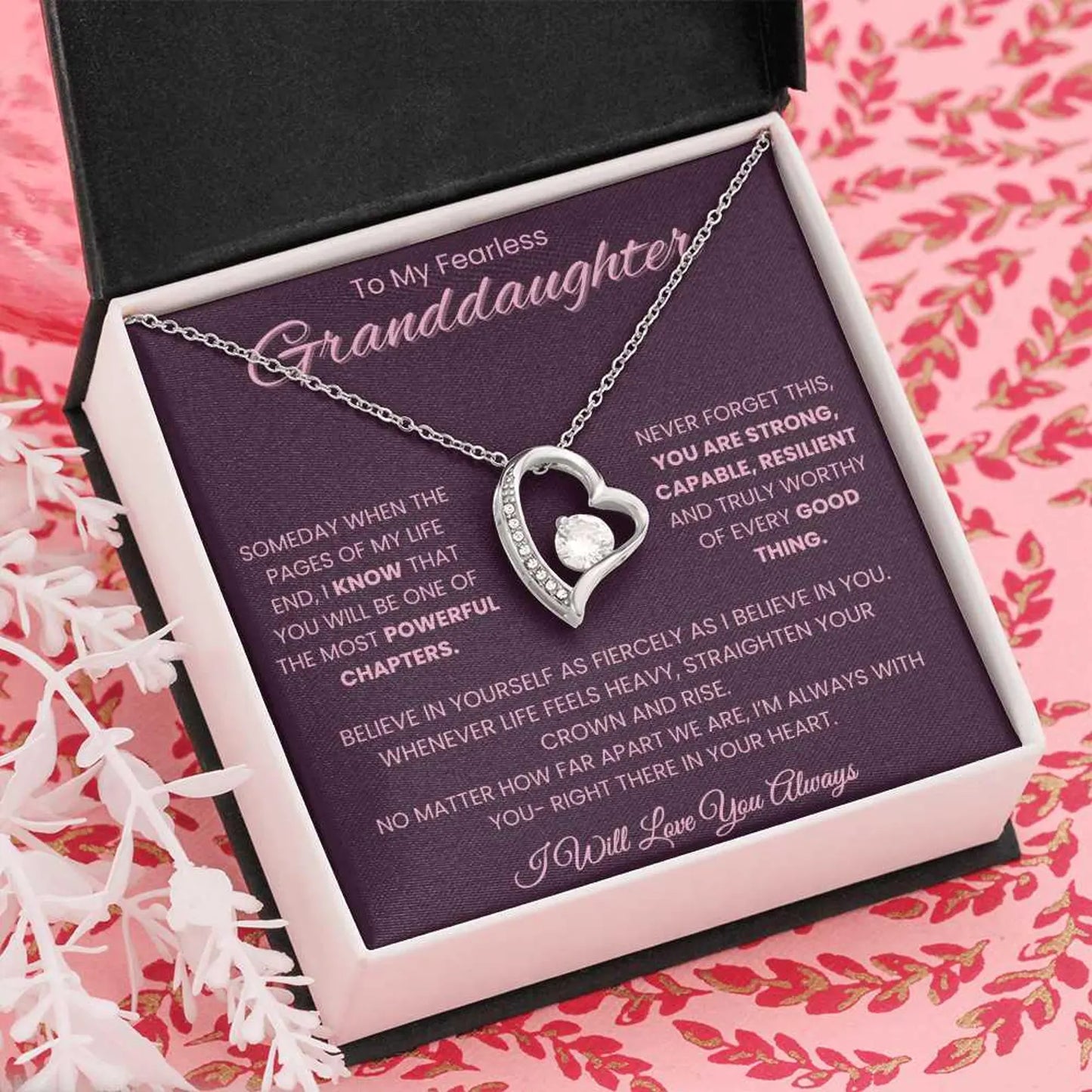 TO MY GRANDDAUGHTER - GIFT FROM GRANDMA - Forever Love Necklace