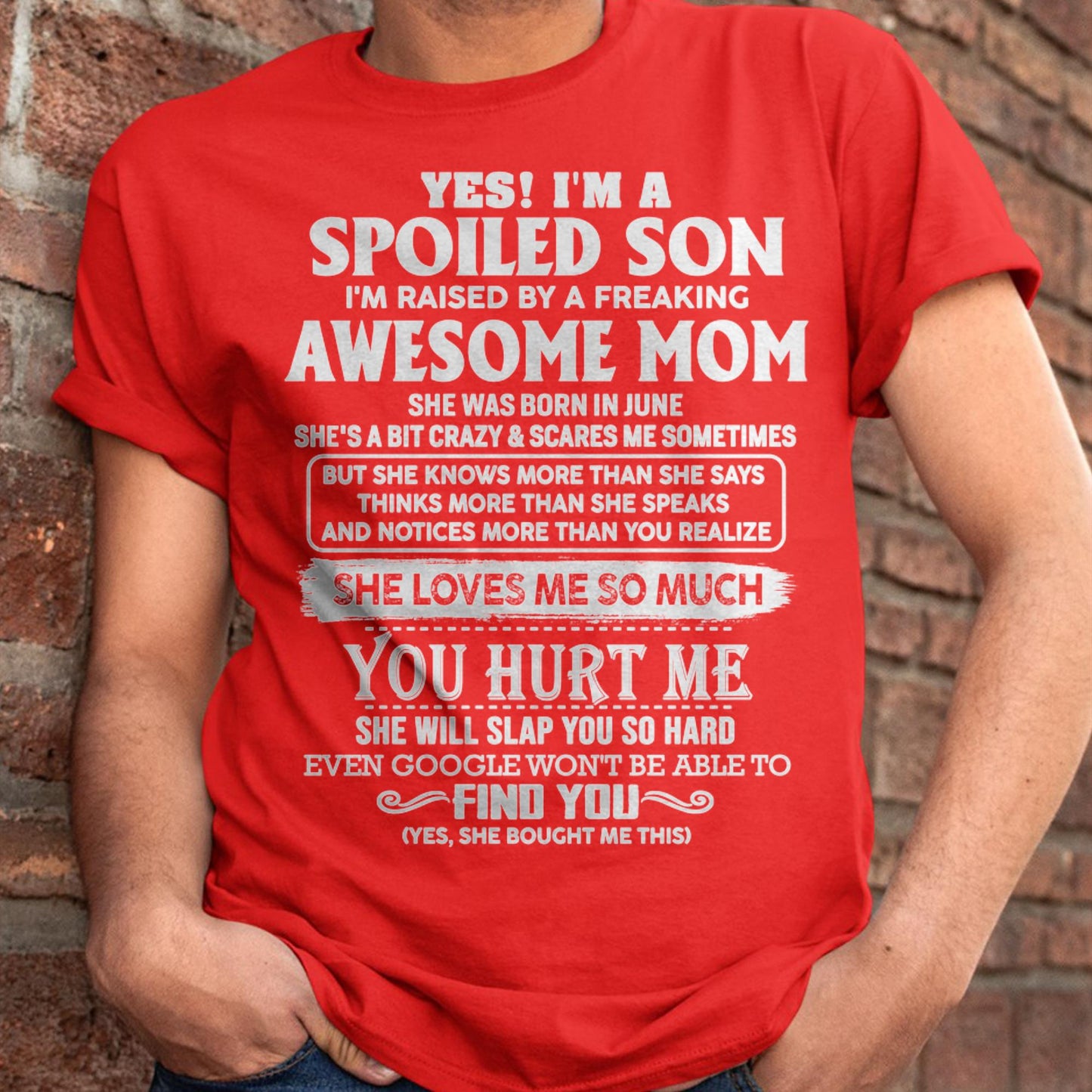 June - Awesome Mom - Perfect Gift For Spoiled Son From Mom - NINA06 (SKU05-47-06)