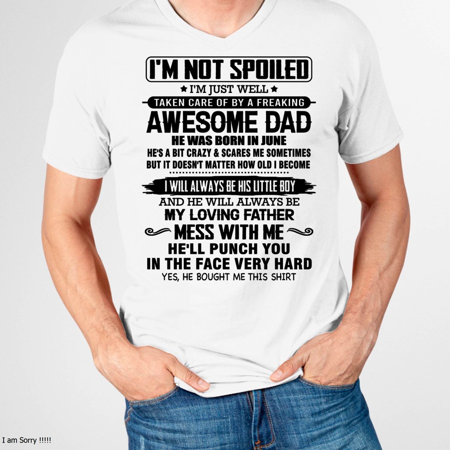 JUNE – I WILL ALWAYS BE HIS LITTLE BOY AND HE WILL ALWAYS BE MY LOVING FATHER – FROM DAD – NINA06 (SKU26T-01236-06)