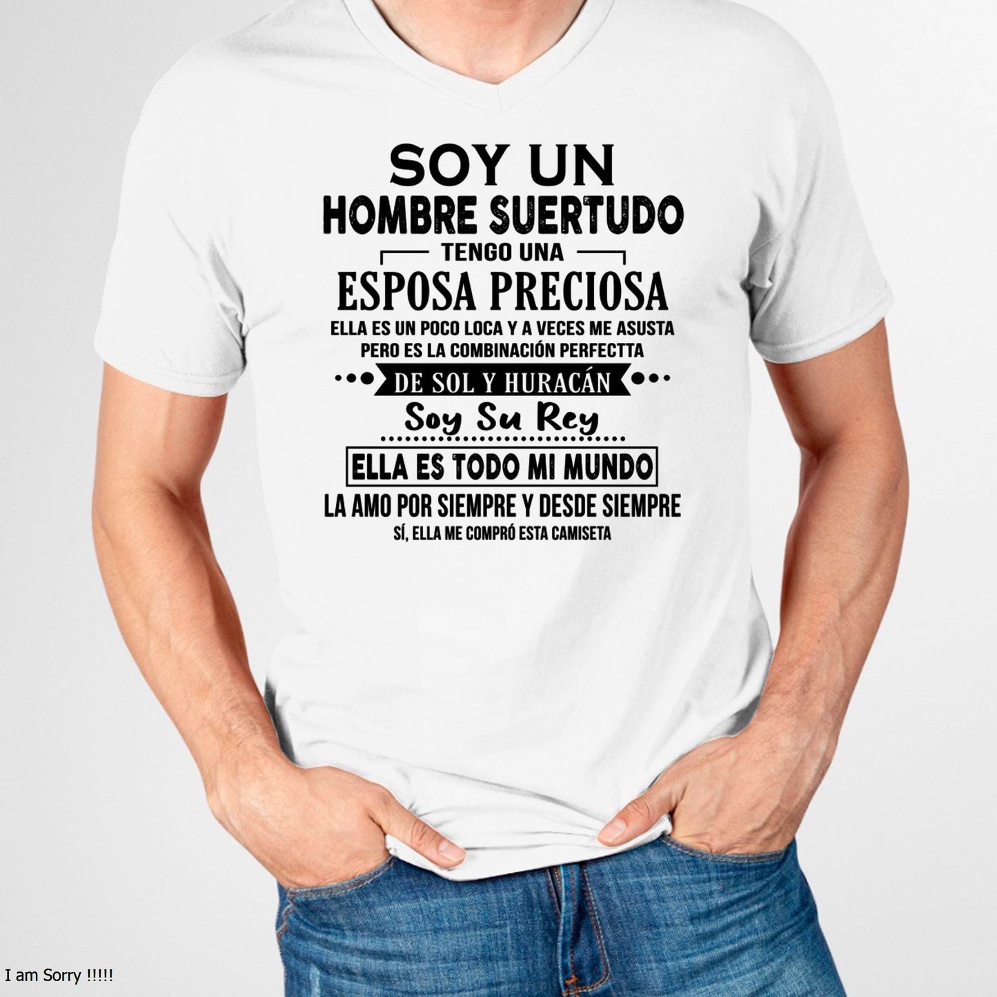 SOY UN HOMBRE SUERTUDO TENGO UNA ESPOSA PRECIOSA - Regalo especial para tu novio o esposo - NINA00
