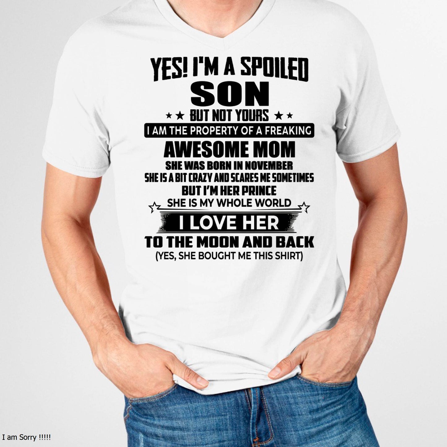 NOVEMBER - I'M HER PRINCE I LOVE HER TO THE MOON AND BACK - FROM MOM - NINA11 (SKU2604-318-11)