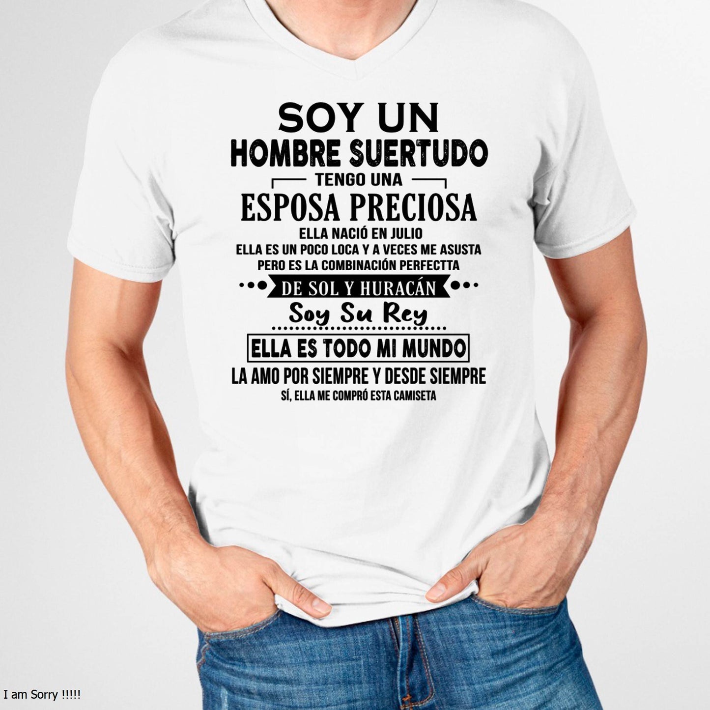 AGOSTO - SOY UN HOMBRE SUERTUDO TENGO UNA ESPOSA PRECIOSA - Regalo especial para tu novio o esposo - NINA08