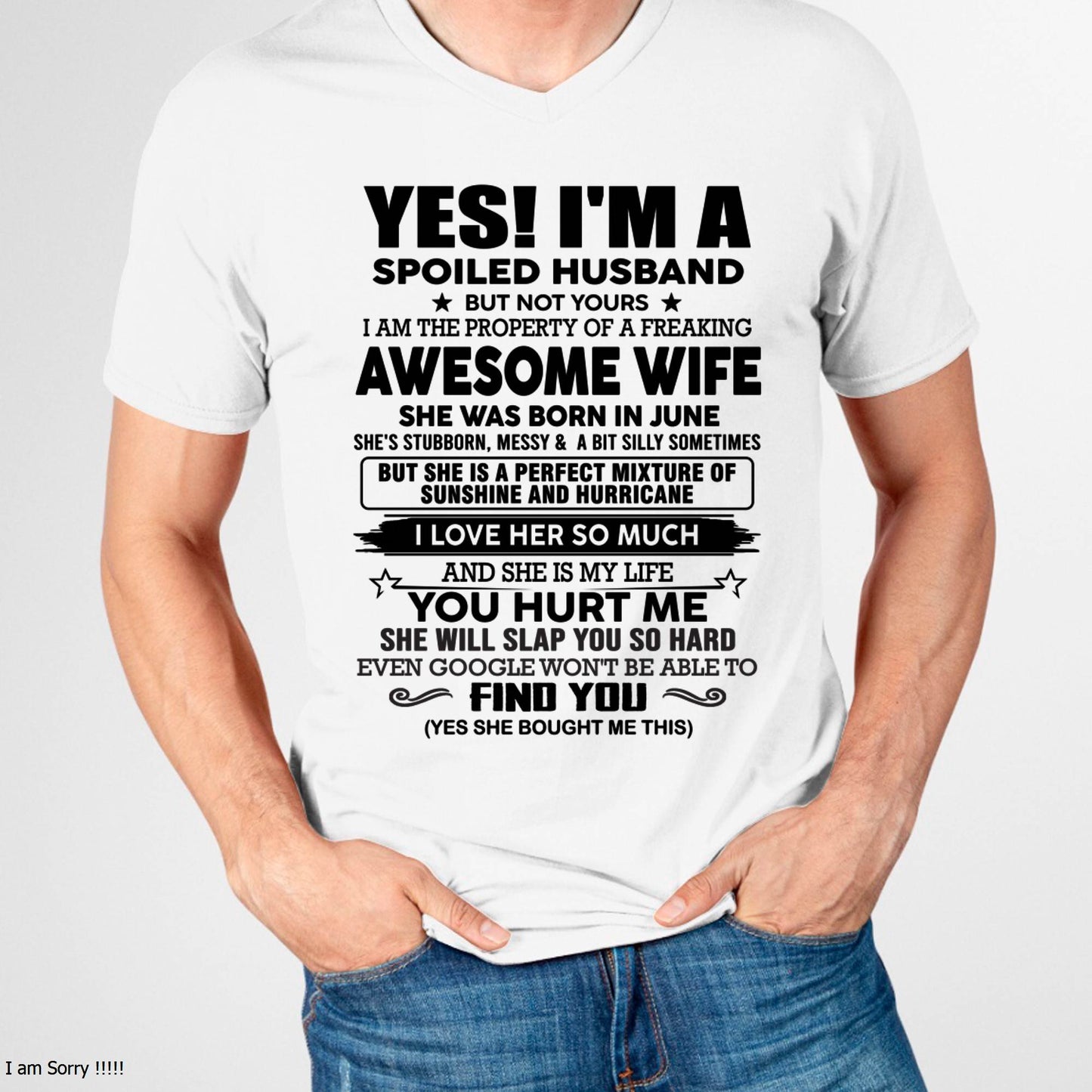 JUNE - I'M A SPOILED HUSBAND BUT NOT YOURS - FROM WIFE - NINA06 (SKU12-283-06)