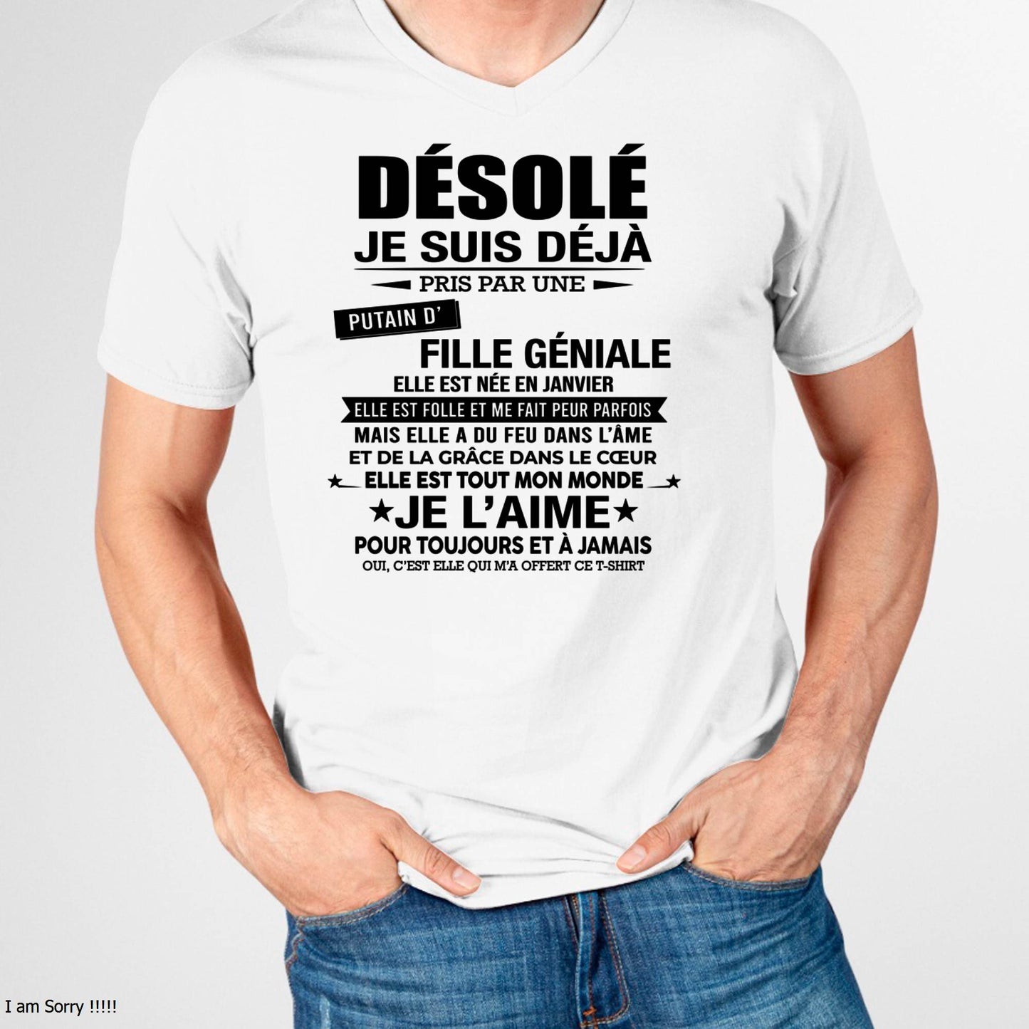 JANVIER - DÉSOLÉ, JE SUIS DÉJÀ PRIS PAR UNE FILLE VRAIMENT GÉNIALE – DE LA PART DE MA FEMME - FR01/NINA01 (SKU2606-42-01)