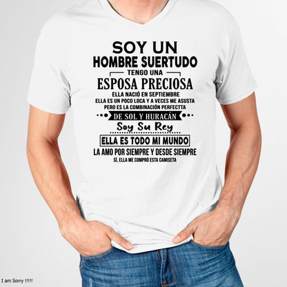 OCTUBRE - SOY UN HOMBRE SUERTUDO TENGO UNA ESPOSA PRECIOSA - Regalo especial para tu novio o esposo - NINA10
