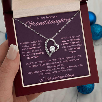 TO MY GRANDDAUGHTER - GIFT FROM GRANDMA - Forever Love Necklace
