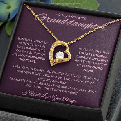 TO MY GRANDDAUGHTER - GIFT FROM GRANDMA - Forever Love Necklace
