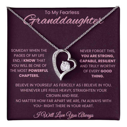 TO MY GRANDDAUGHTER - GIFT FROM GRANDMA - Forever Love Necklace