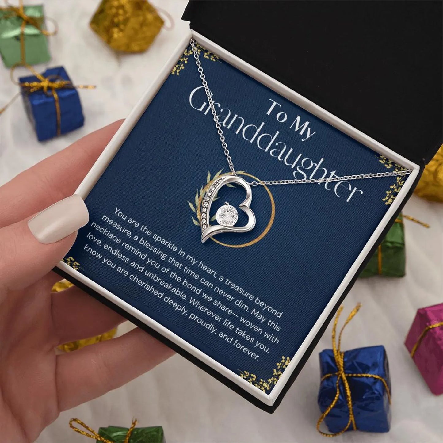 TO MY GRANDDAUGHTER - GIFT FROM GRANDMA - Forever Love Necklace