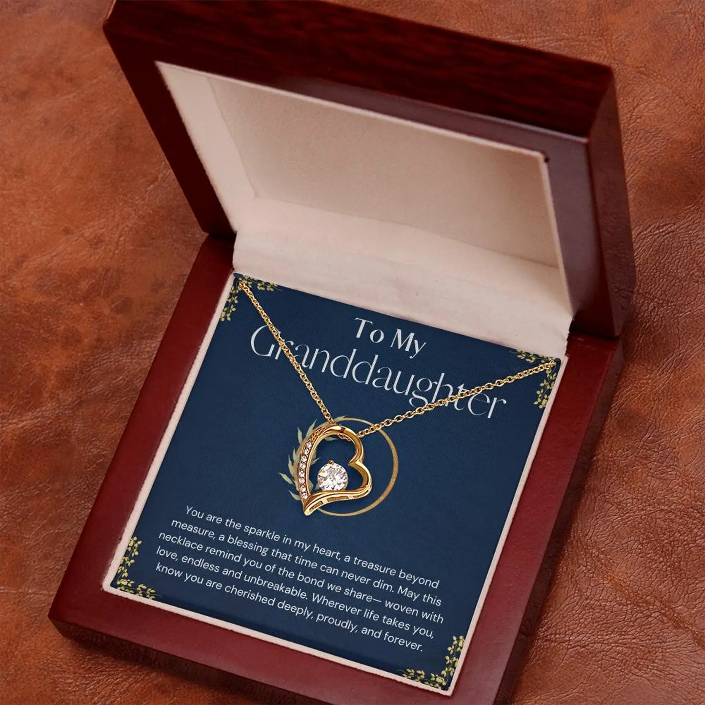 TO MY GRANDDAUGHTER - GIFT FROM GRANDMA - Forever Love Necklace