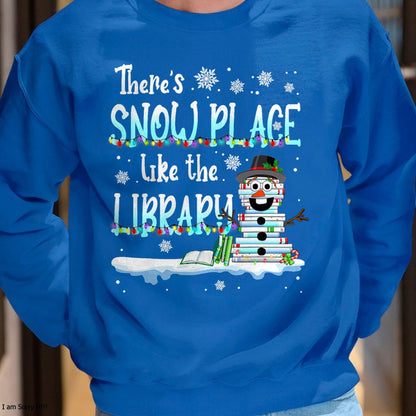Librarian There's NINA Place Like The Library Christmas NINA T-Shirt - Christmas Unisex T-Shirt/Hoodie/Sweatshirt - NINA00