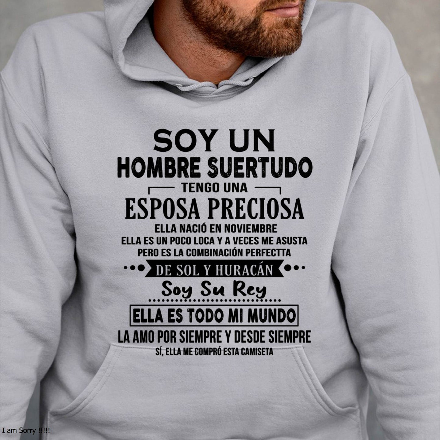 NOVIEMBRE - SOY UN HOMBRE SUERTUDO TENGO UNA ESPOSA PRECIOSA - Regalo especial para tu novio o esposo - NINA11