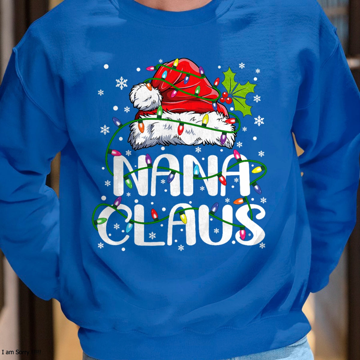 Nana Claus Christmas Lights Pajama Family Matching T-Shirt - Christmas Unisex T-Shirt/Hoodie/Sweatshirt - NINA00