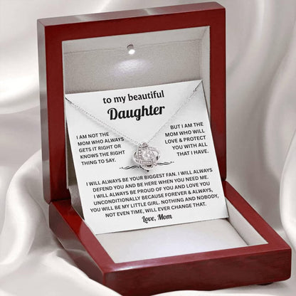 TO MY DAUGHTER FROM MOM - Love Knot Necklace
