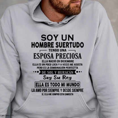 DICIEMBRE - SOY UN HOMBRE SUERTUDO TENGO UNA ESPOSA PRECIOSA - Regalo especial para tu novio o esposo - NINA12