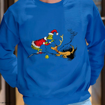 Christmas Shirts for Family, Funny christmas shirts, Christmas Unisex T-Shirt/Hoodie/Sweatshirt HLT00 - Dr. Seuss Reindeer T-shirt T-Shirt
