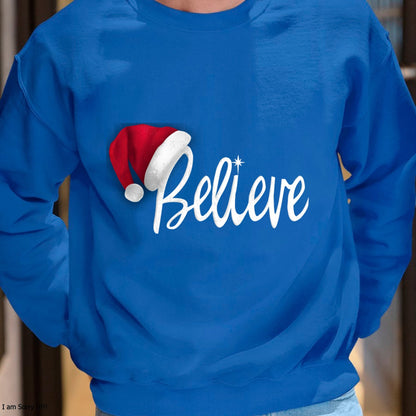 Christmas Long Sleeve T-Shirt - Believe in Santa Claus Shirt - Christmas Unisex T-Shirt/Hoodie/Sweatshirt - NINA00
