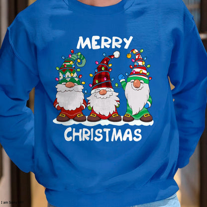Merry Christmas Gnomes Xmas Family Men Women T-Shirt - Christmas Unisex T-Shirt/Hoodie/Sweatshirt - NINA00