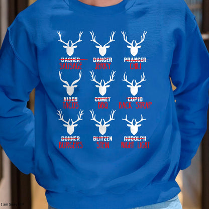 Funny Christmas Deer Hunters All of Santa's Reindeer design T-Shirt - Christmas Unisex T-Shirt/Hoodie/Sweatshirt - NINA00