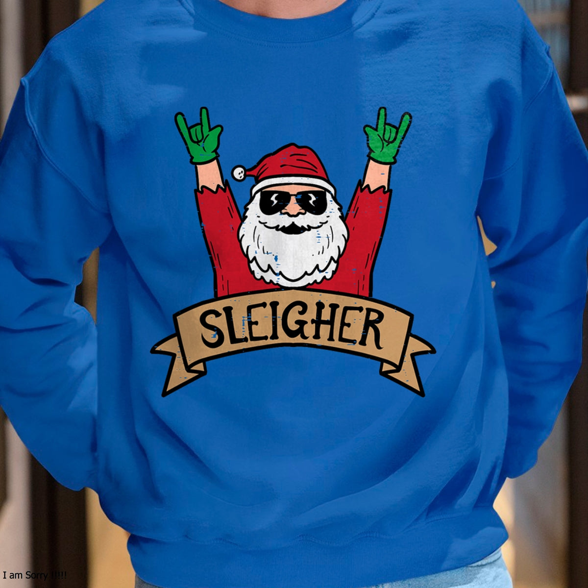 Christmas Shirts for Family, Funny christmas shirts, Christmas Unisex T-Shirt/Hoodie/Sweatshirt HLT00 - Christmas Sleigher Santa Rock Xmas Rocker Men Women Kids Boy T-Shirt