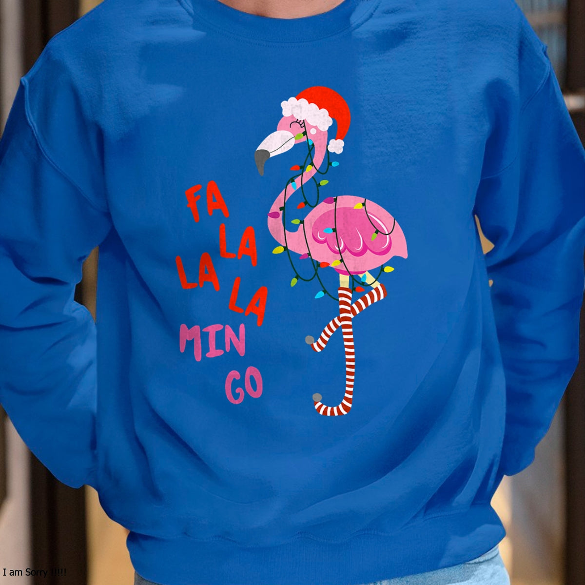 Fa La La Mingo Flamingo Christmas Tropical Xmas Tree Lights T-Shirt - Christmas Unisex T-Shirt/Hoodie/Sweatshirt - NINA00