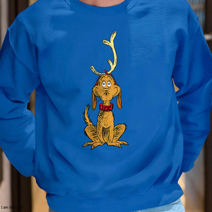 Dr. Seuss mens Classic Dr Seuss Reindeer Max T shirt, Black, Small US - Christmas Unisex T-Shirt/Hoodie/Sweatshirt - NINA00