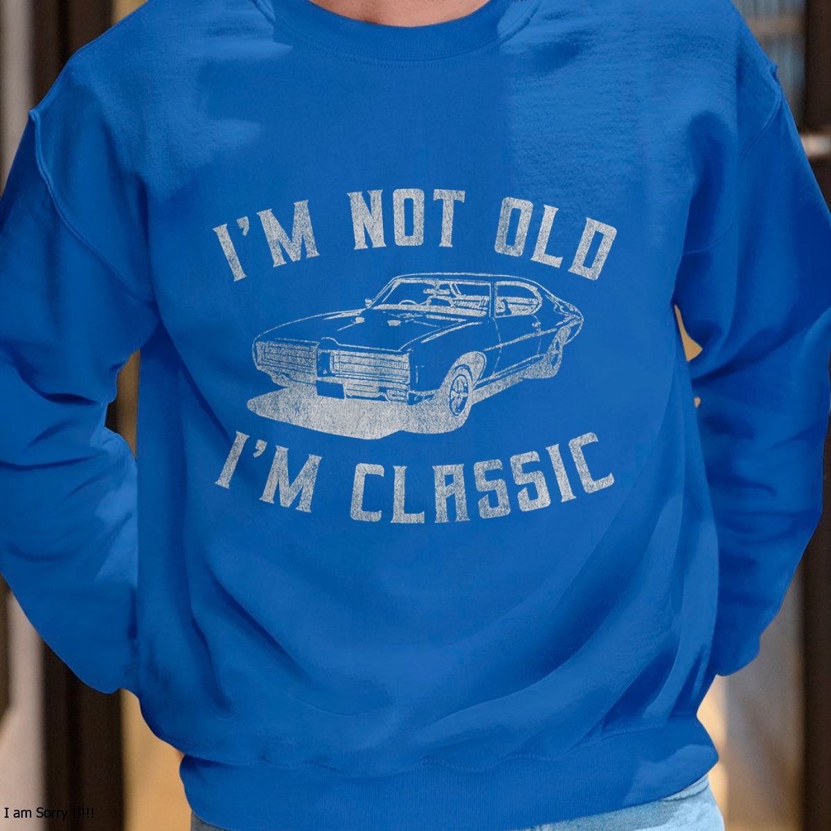 Christmas Shirts for Family, Funny christmas shirts, Christmas Unisex T-Shirt/Hoodie/Sweatshirt HLT00 - I'm Not Old I'm Classic Funny Car Graphic - Mens & Womens Short Sleeve T-Shirt