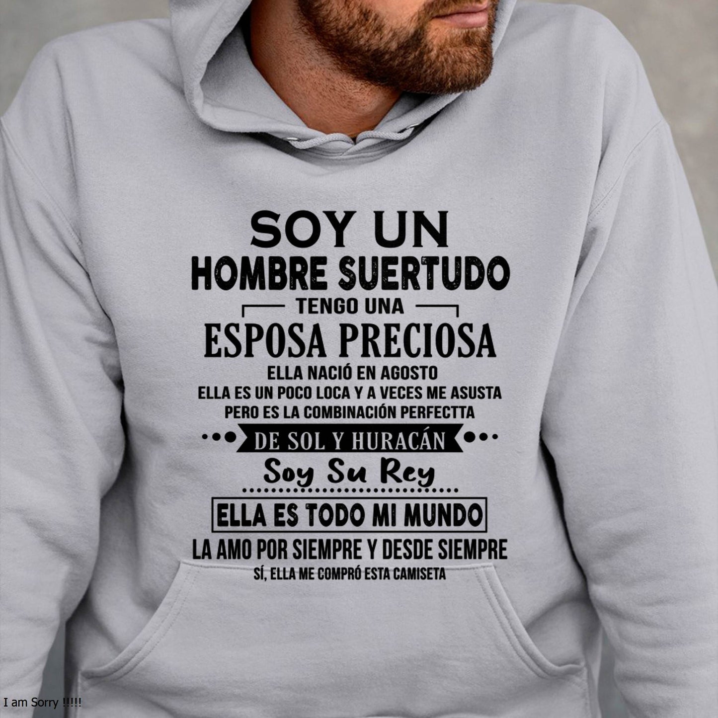 SEPTIEMBRE - SOY UN HOMBRE SUERTUDO TENGO UNA ESPOSA PRECIOSA - Regalo especial para tu novio o esposo - NINA09