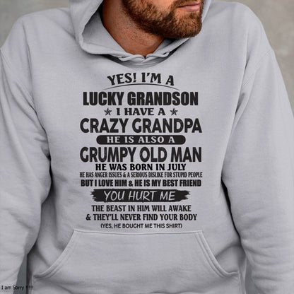 JULY - LUCKY GRANDSON OF CRAZY GRANDPA -  PERFECT GIFT FROM GRANDPA - NINA07 (SKU12-145-07)