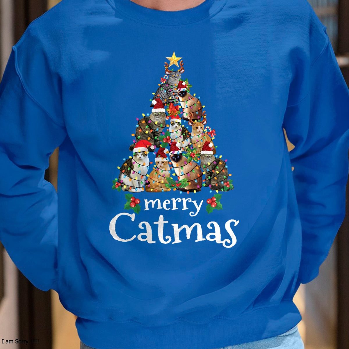 Merry Catmas Funny Cat Mom Cat Dad Christmas Cat T-Shirt - Christmas Unisex T-Shirt/Hoodie/Sweatshirt - NINA00
