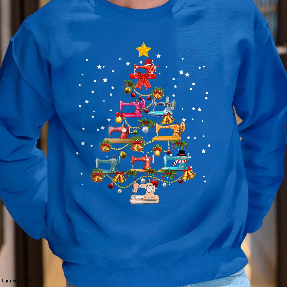 Funny Sewing Machine Christmas Tree Christmas Ornament Women T-Shirt - Christmas Unisex T-Shirt/Hoodie/Sweatshirt - NINA00